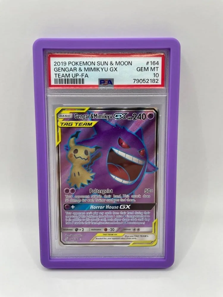 Trading Card Slab Protector – Evoretro Purple PSA Bumper
