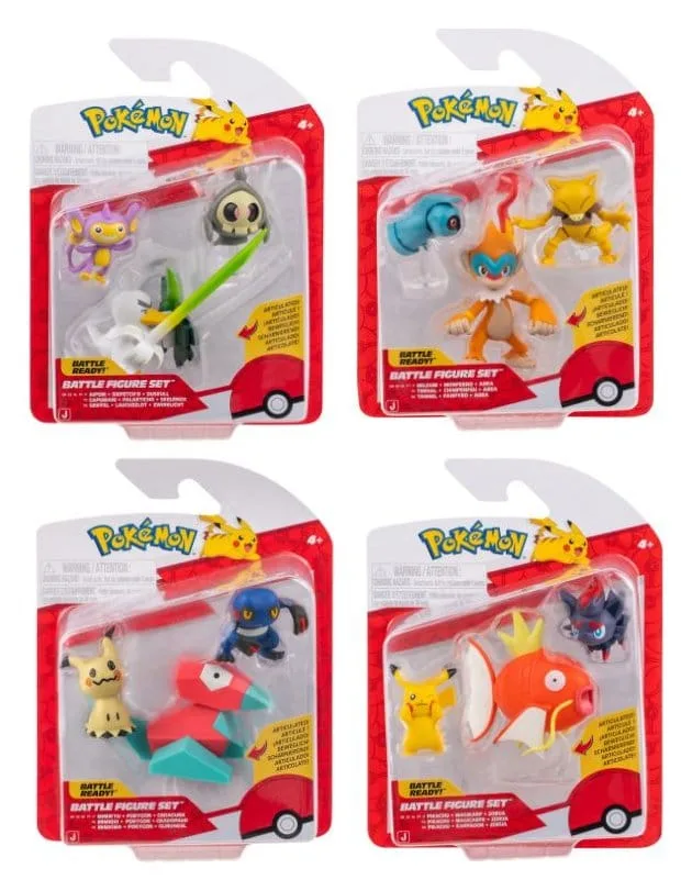 Pokémon Action Figure Assortment – Version 25 Four 3-Packs