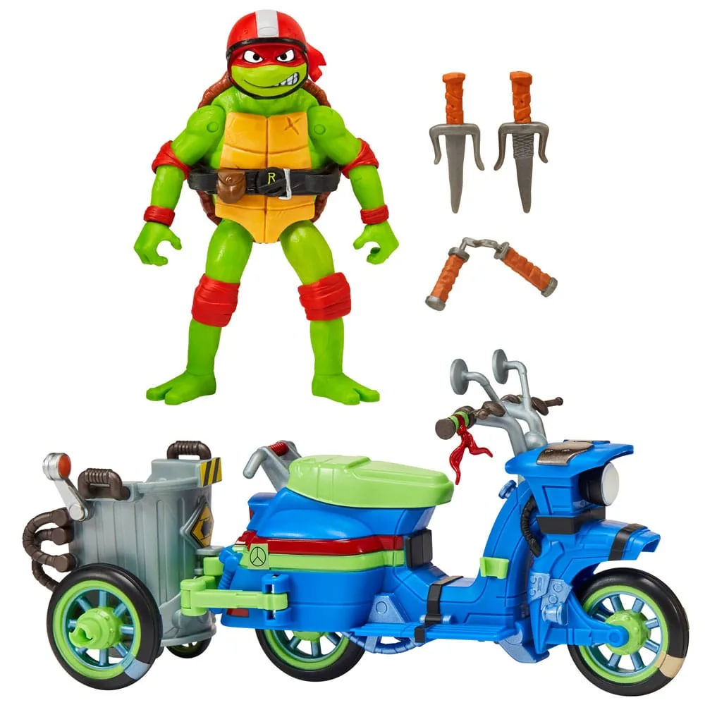 TMNT Action Figure – Raphael and Scooter with Sidecar 11 cm 5