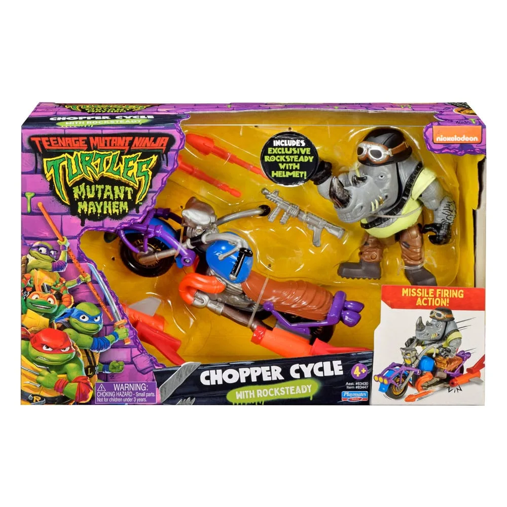 TMNT Action Figure – Rocksteady with Chopper 12 cm 2