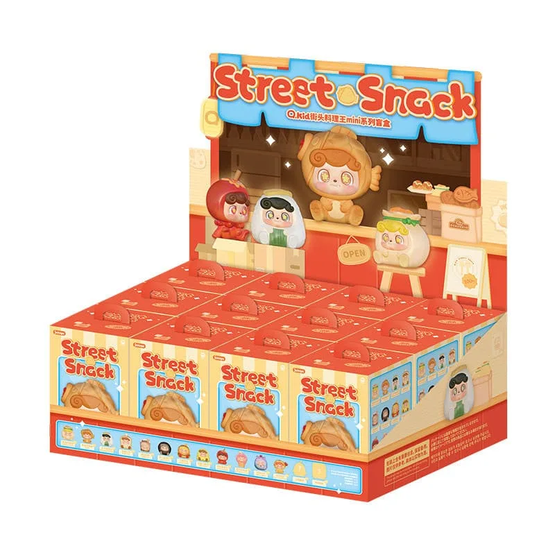 QKid Blind Box Figure Display – Street Snack 12 Pack 5 cm