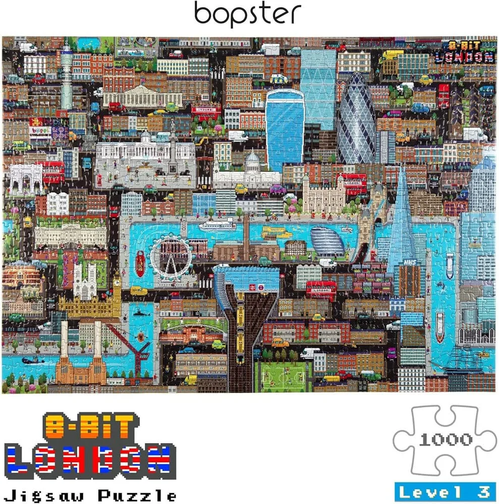 8-Bit Pixel Puzzle – London Level 3 1000 Pieces 70 x 50 cm 3