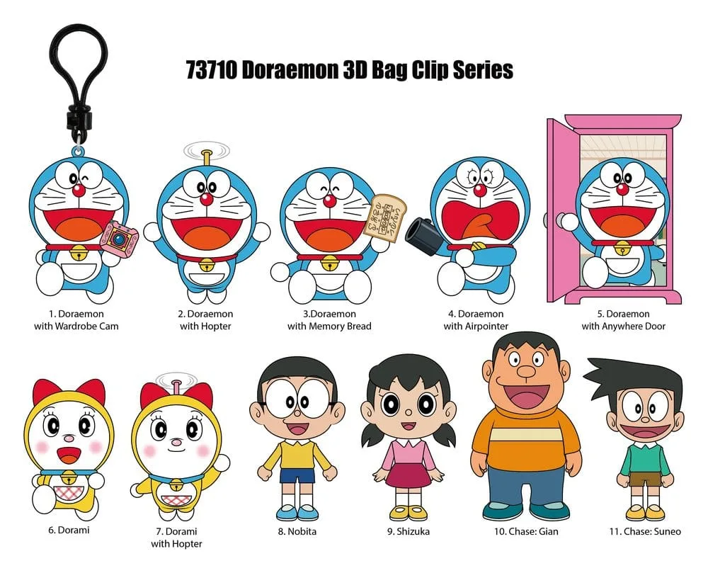 Doraemon Foam Bag Clips – Series 1 Blind Bag Display 24-Pack 2
