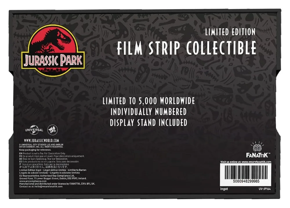 Jurassic Park Metal Ingot – Film Strip Collectible 12 cm 5