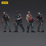 Zombie Dark Source Action Figures – Male Police 4-Pack 8 cm 4