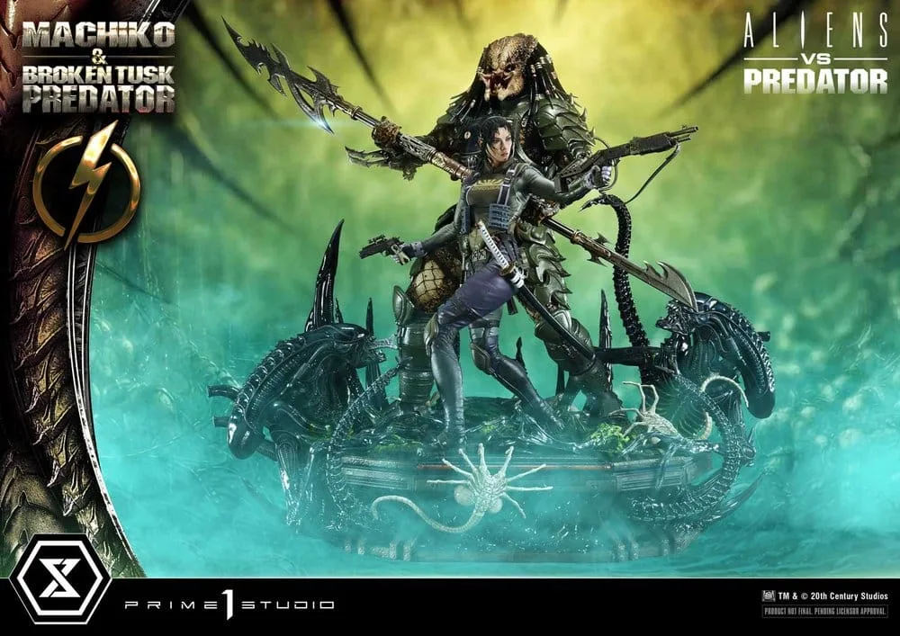 Aliens vs. Predator Statue – Machiko & Broken Tusk 79 cm 3