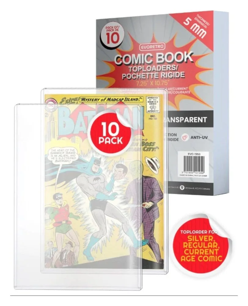 Comic Toploader Holders – Evoretro Silver 10-Pack 3