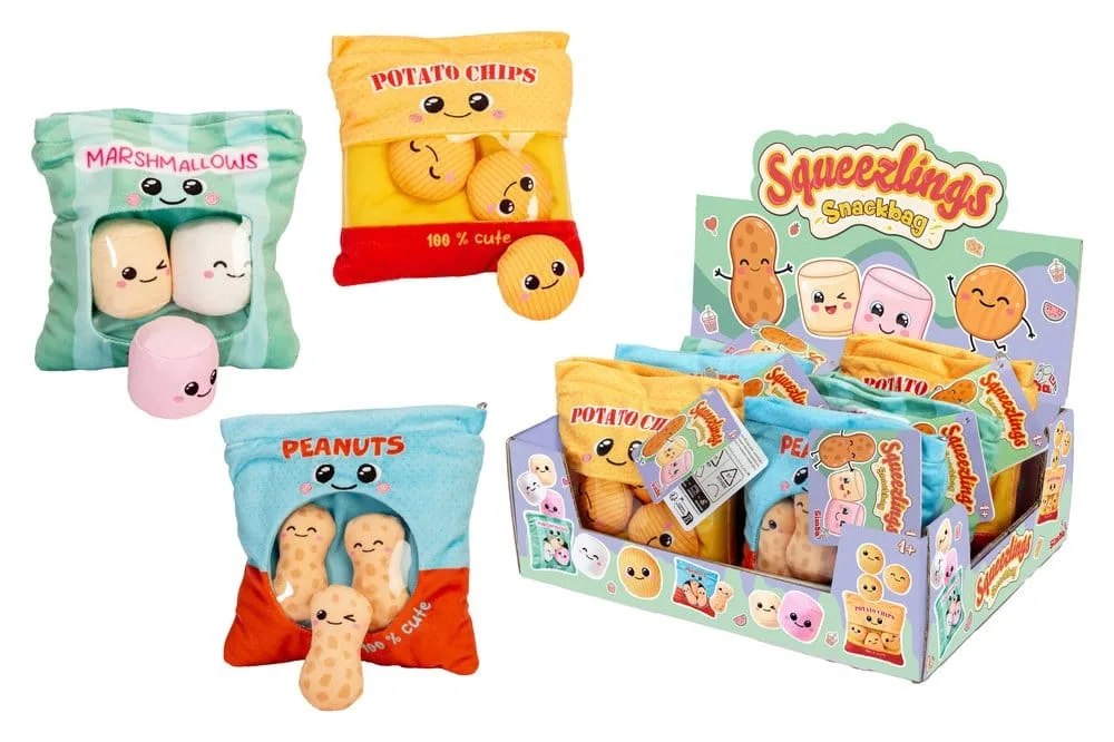 Squeezlings Plush Figures – Snackbag Assortment Display 8