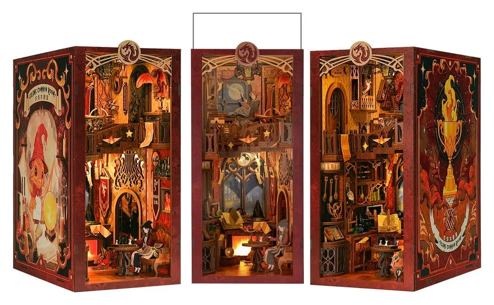 Flame Common Room Book Nook – CuteBee Wooden Puzzle 23 x 11 cm 7
