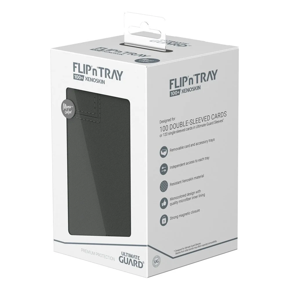 Ultimate Guard Deck Box – Grey Flip’n’Tray 100+ Xenoskin 8