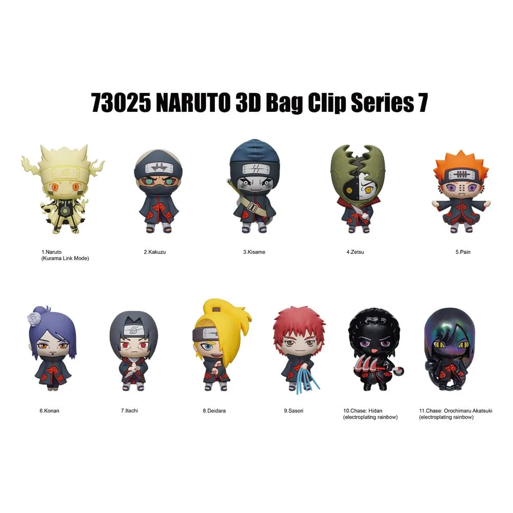 Naruto Foam Bag Clips – Series 7 Blind Bag Display 24 Pack 3