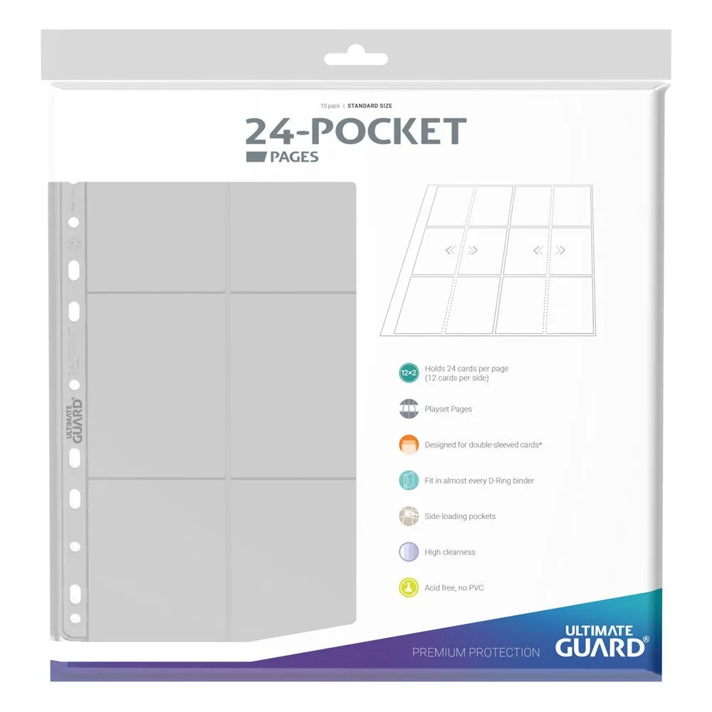 Ultimate Guard Binder Pages – 24-Pocket QuadRow Transparent 10-Pack 3