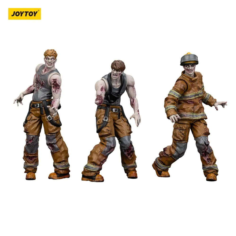 Zombie Dark Source Actionfiguren-Set – 3 Feuerwehrleute 8 cm 8