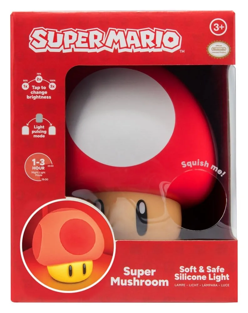 Super Mario Light – SquishyGlo Super Mushroom 15 cm 4