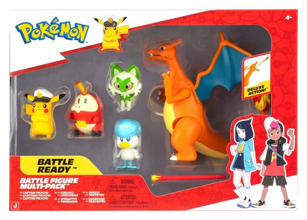 Pokémon Action Figure Set – Five Characters and Flame Effect 2