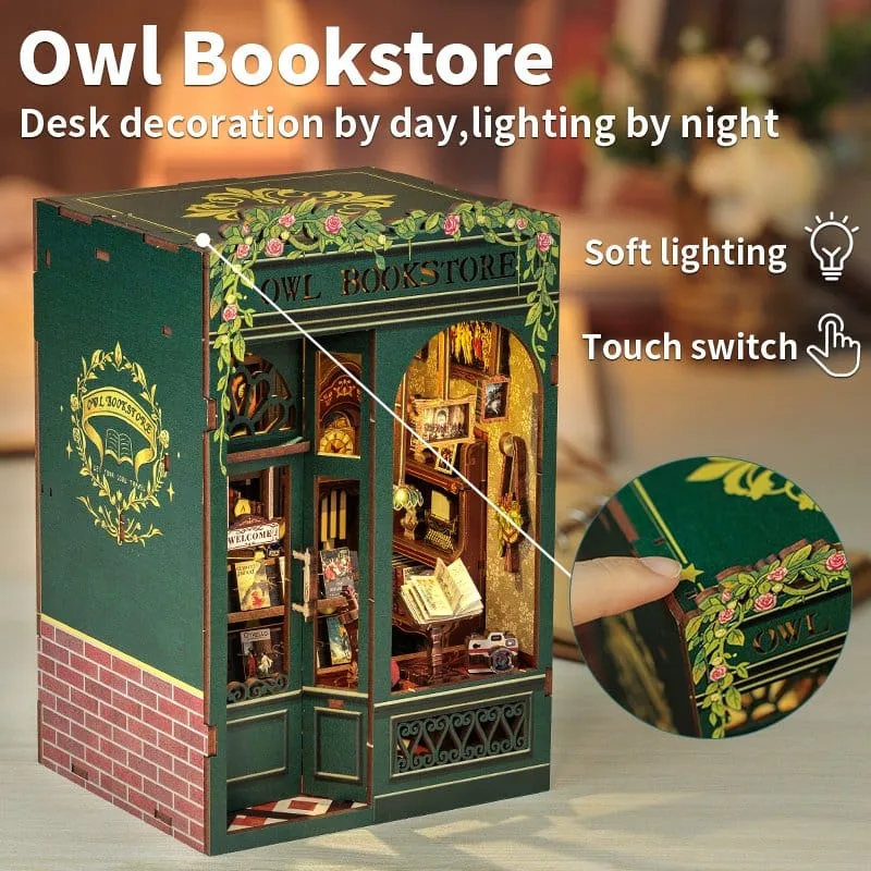 CuteBee book nook bouwpakket – Owl Bookstore 17 x 12 cm 4