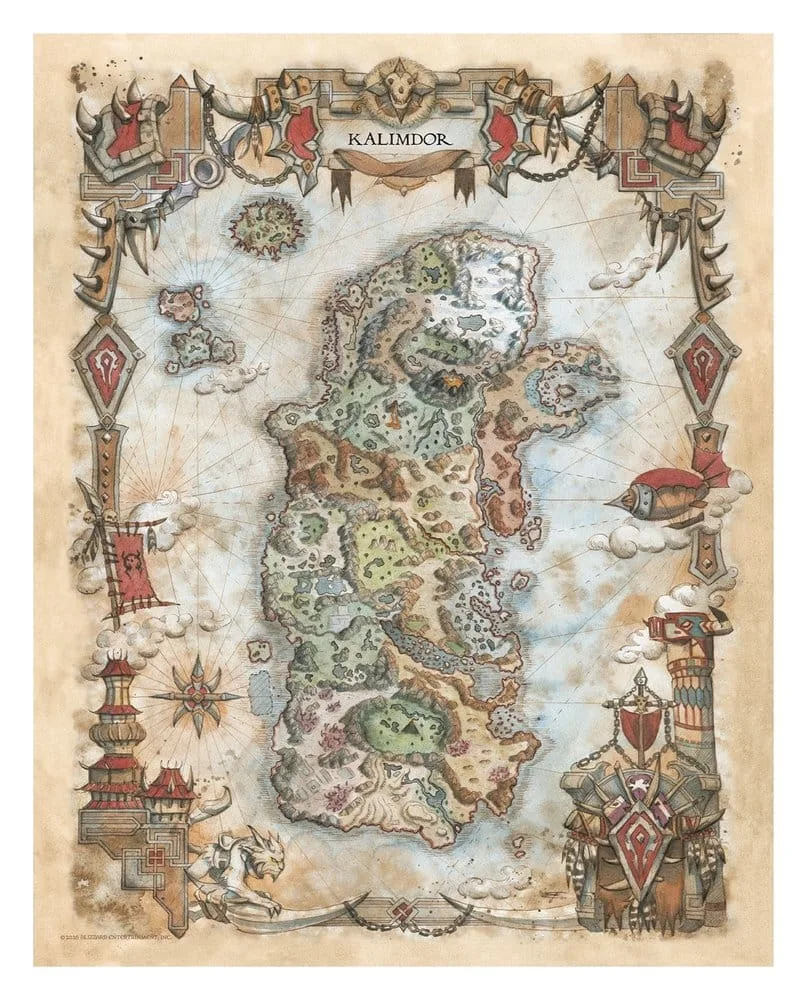World of Warcraft Art Print Set – Limited Edition Maps 36 x 28 cm 4
