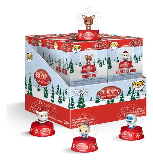 Rudolph the Red-Nosed Reindeer Snow Globes – 12 Blind Boxes 5 cm