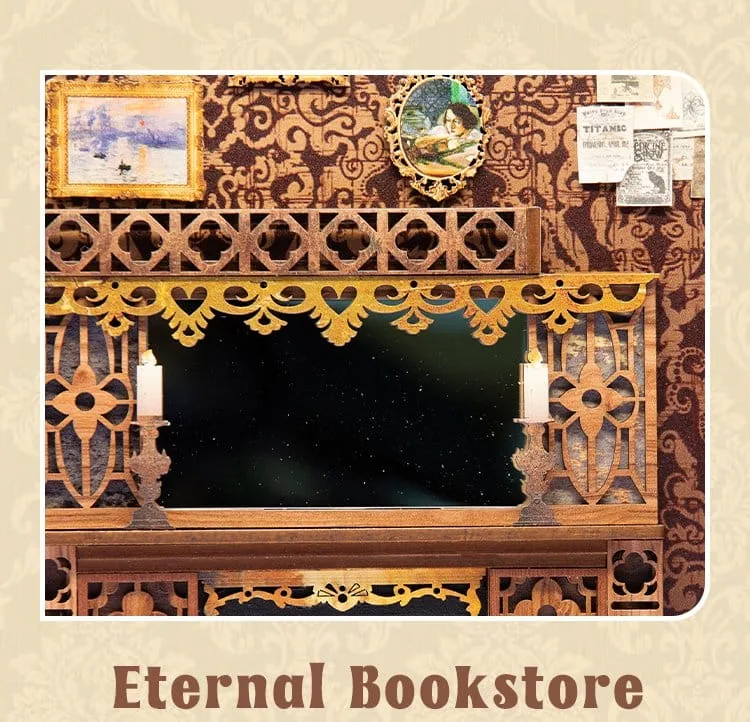 Book Nook Model Kit – CuteBee Eternal Bookstore 23 x 11 cm 11