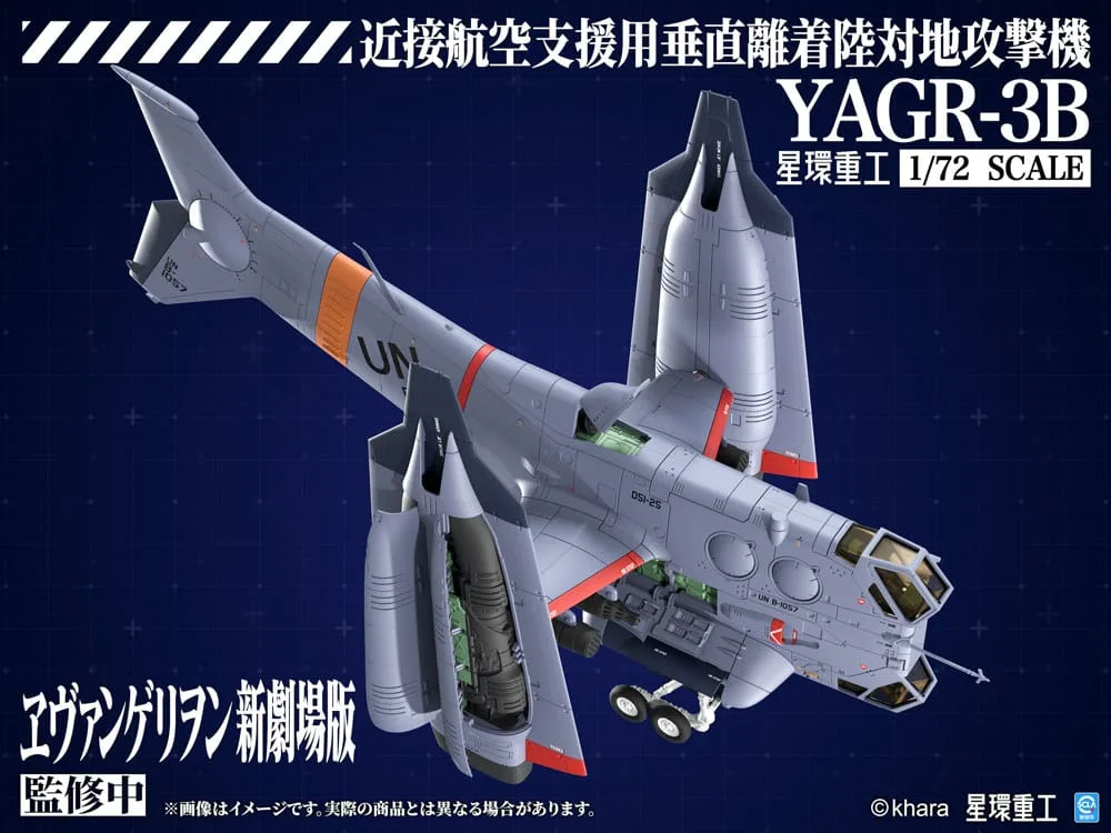 Evangelion Modelbouwset – YAGR-3B UNAF VTOL 1/72 14 cm 7