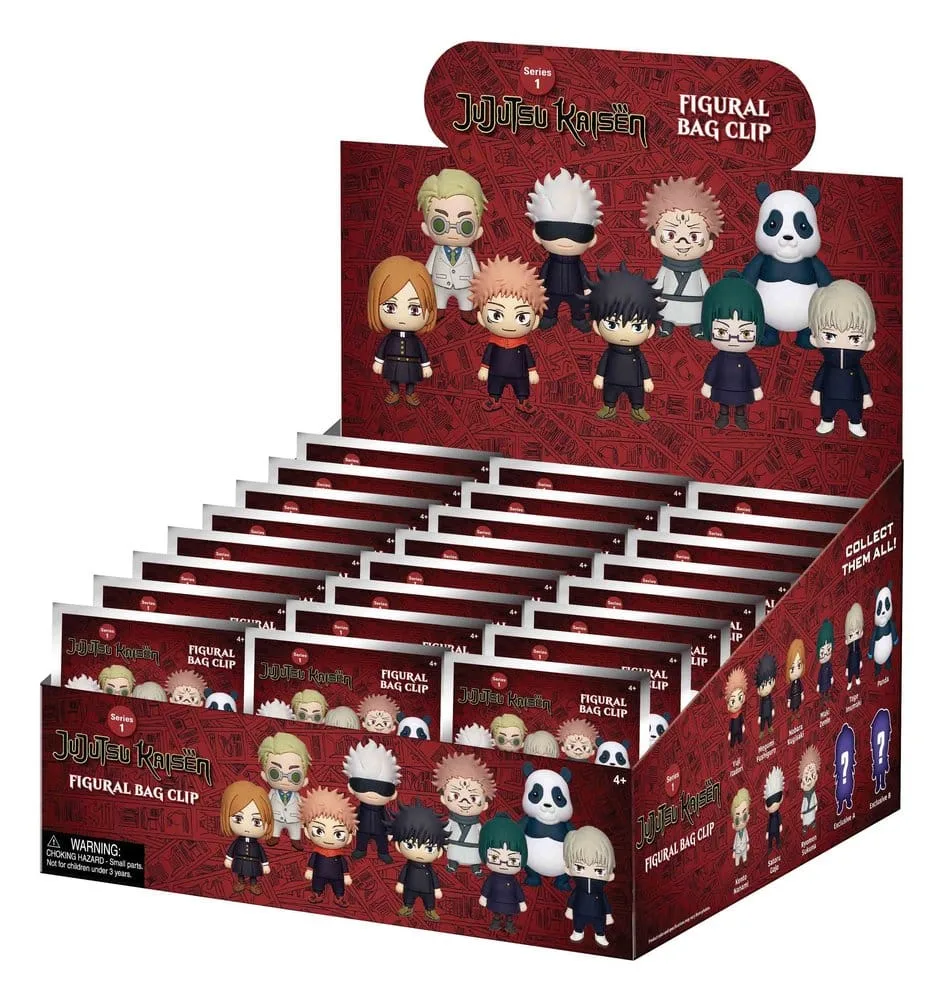 Jujutsu Kaisen Bag Clips – Series 1 Blind Bag Display of 24