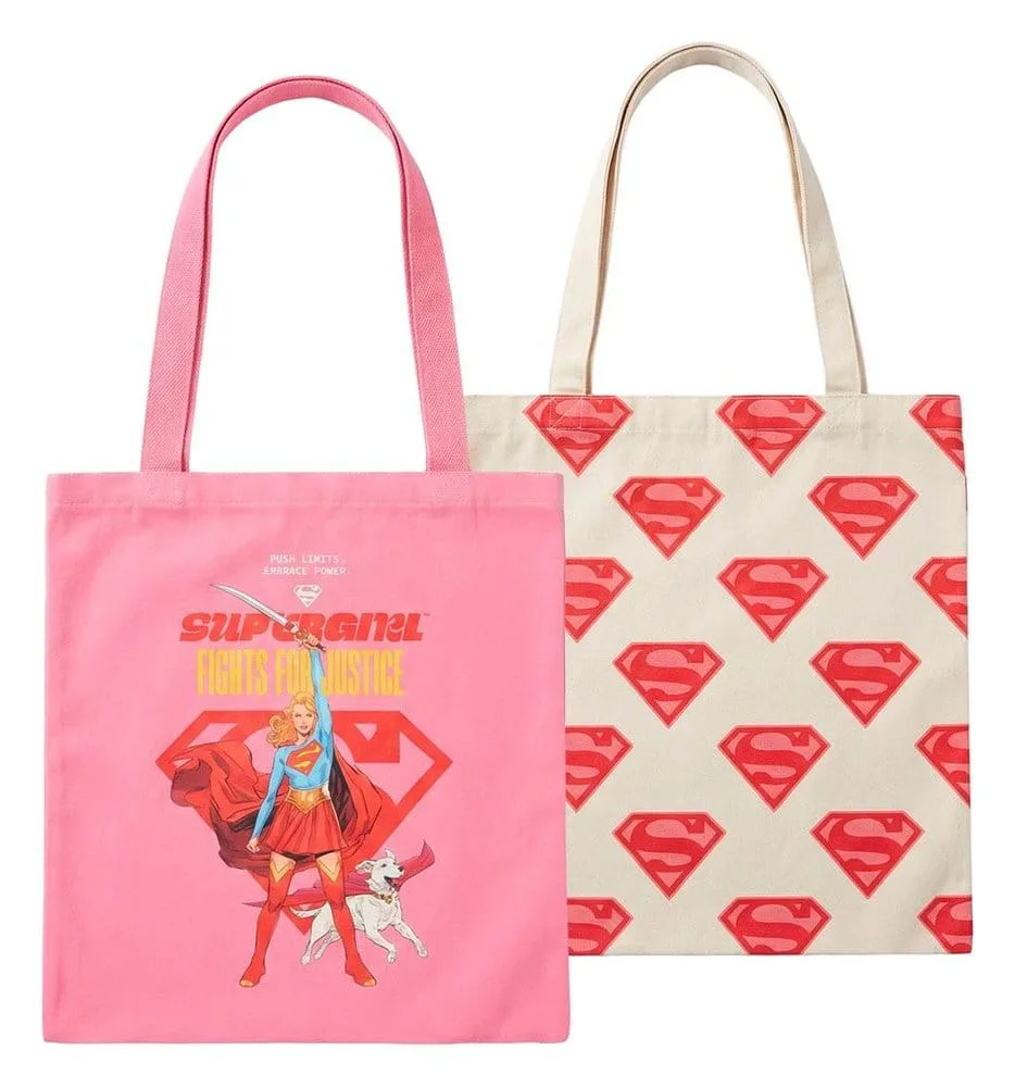 DC Comics Tote Bags – Superman and Supergirl 2-Pack