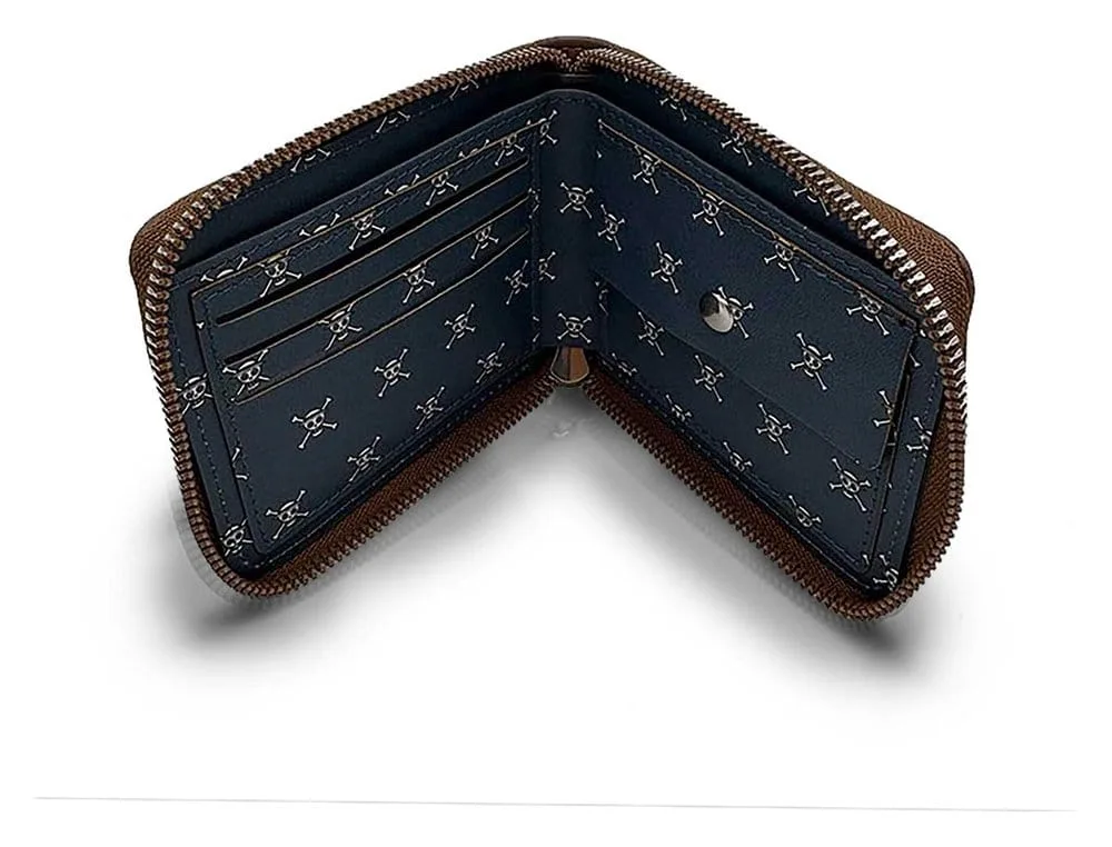 One Piece Wallet – Skull Zip Design 2