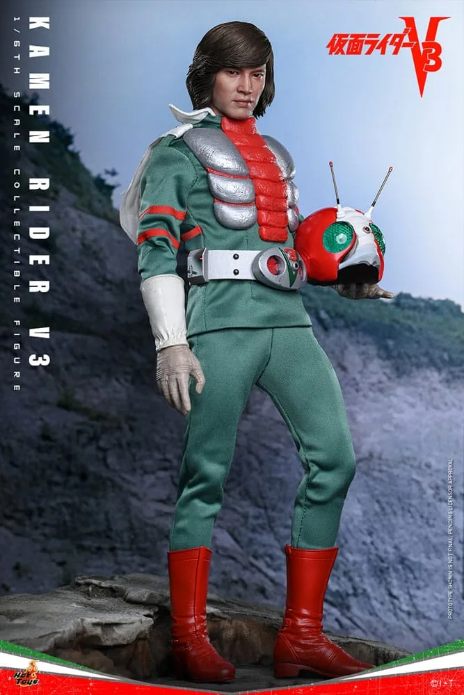 Kamen Rider Actionfigur – V3 mit LED-Augen 1:6 30 cm 11