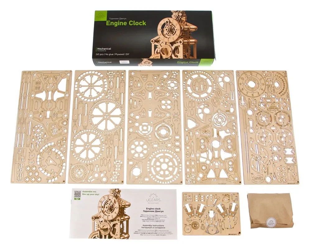 Ugears Wooden Model Kit – Engine Clock 26