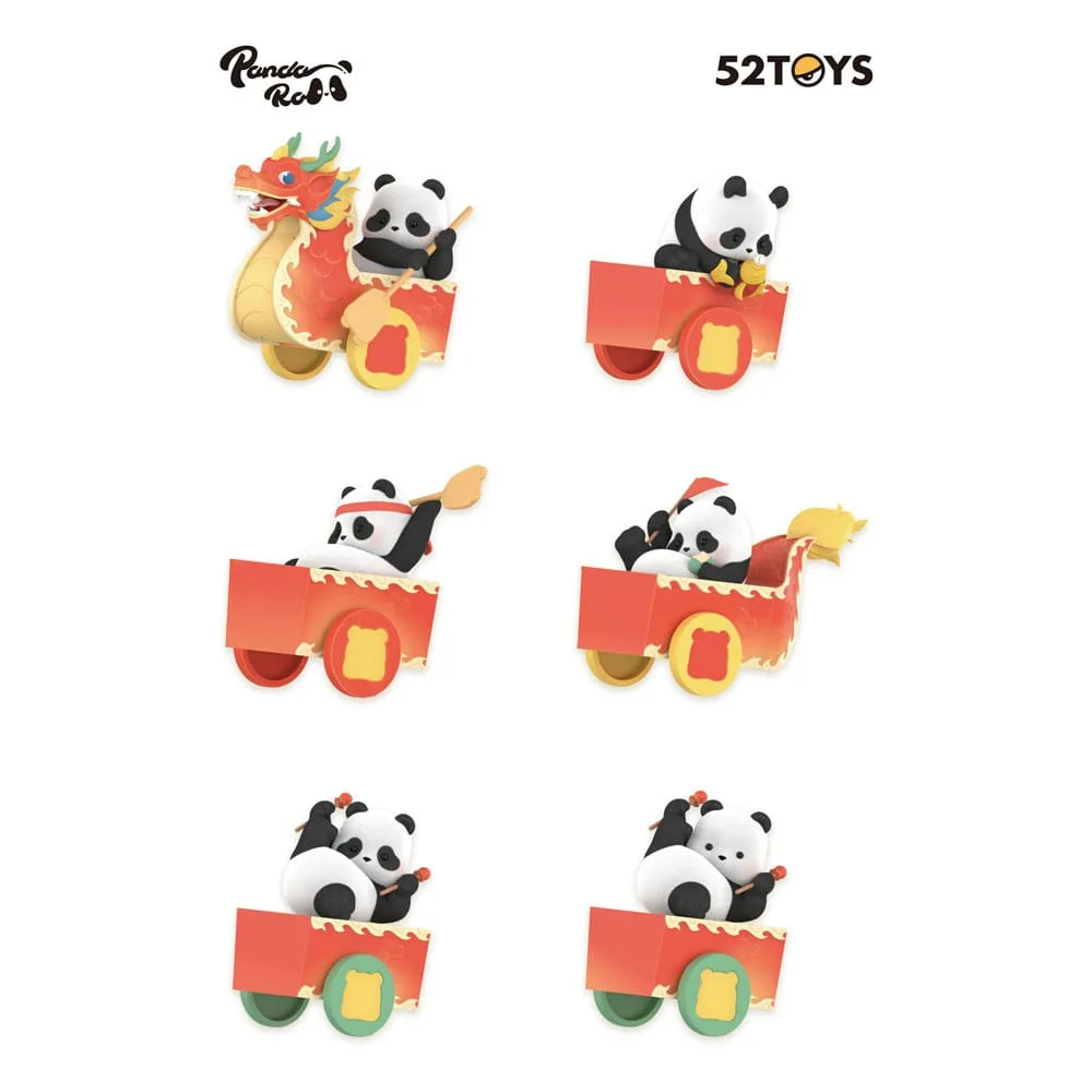 Panda Roll Blind Box Figures – Dragon Boat Racing Set of 4 10 cm