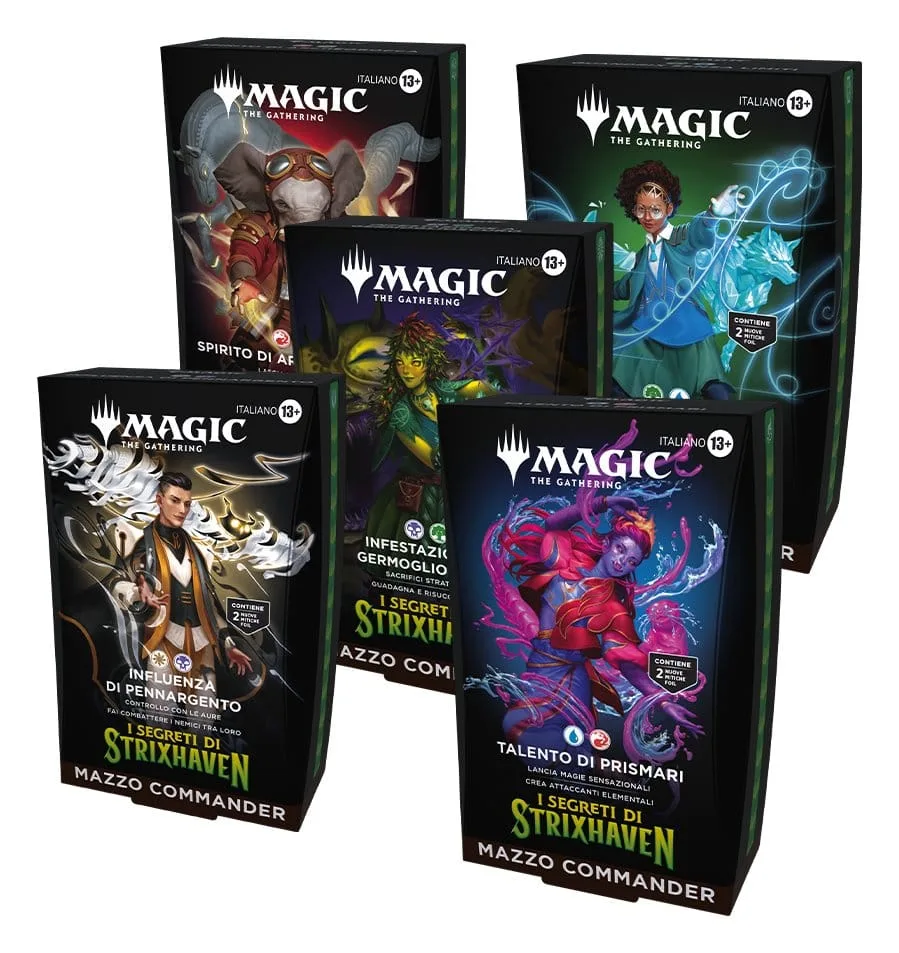 Magic the Gathering Commander Decks – Strixhaven Italian 5-Deck Case 1