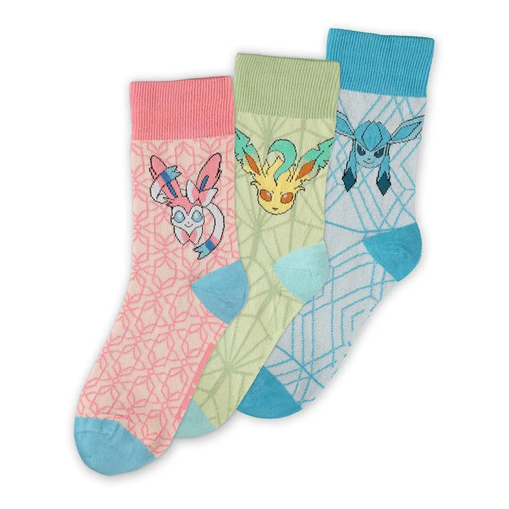 Pokémon Socks – Eevee Evolution 3.0 3-Pack EU 43-46