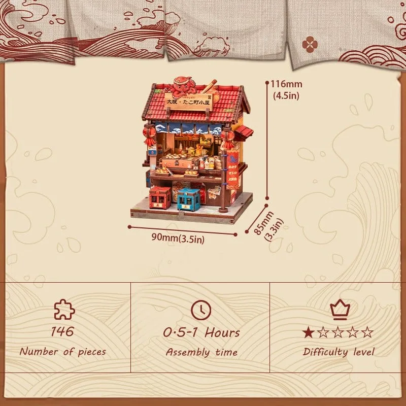 CuteBee Miniaturhaus-Bausatz – Osaka Takoyaki 12 x 9 cm 2