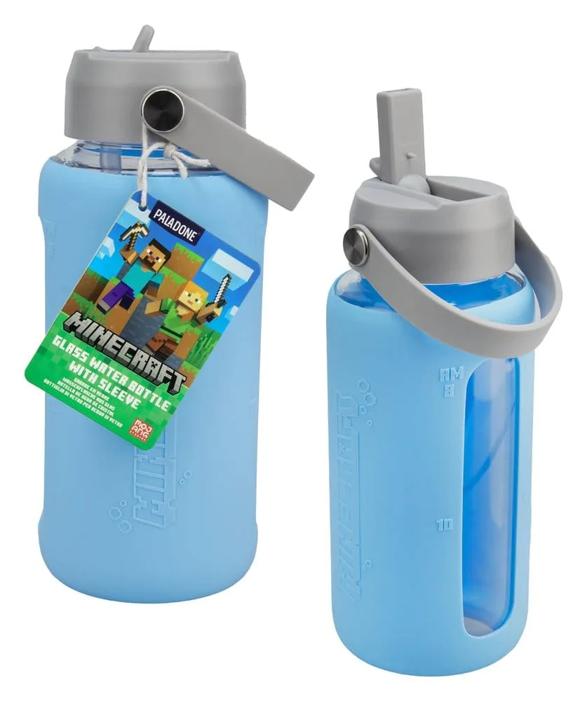 Minecraft Glass Water Bottle – Game Graphic Sleeve 2