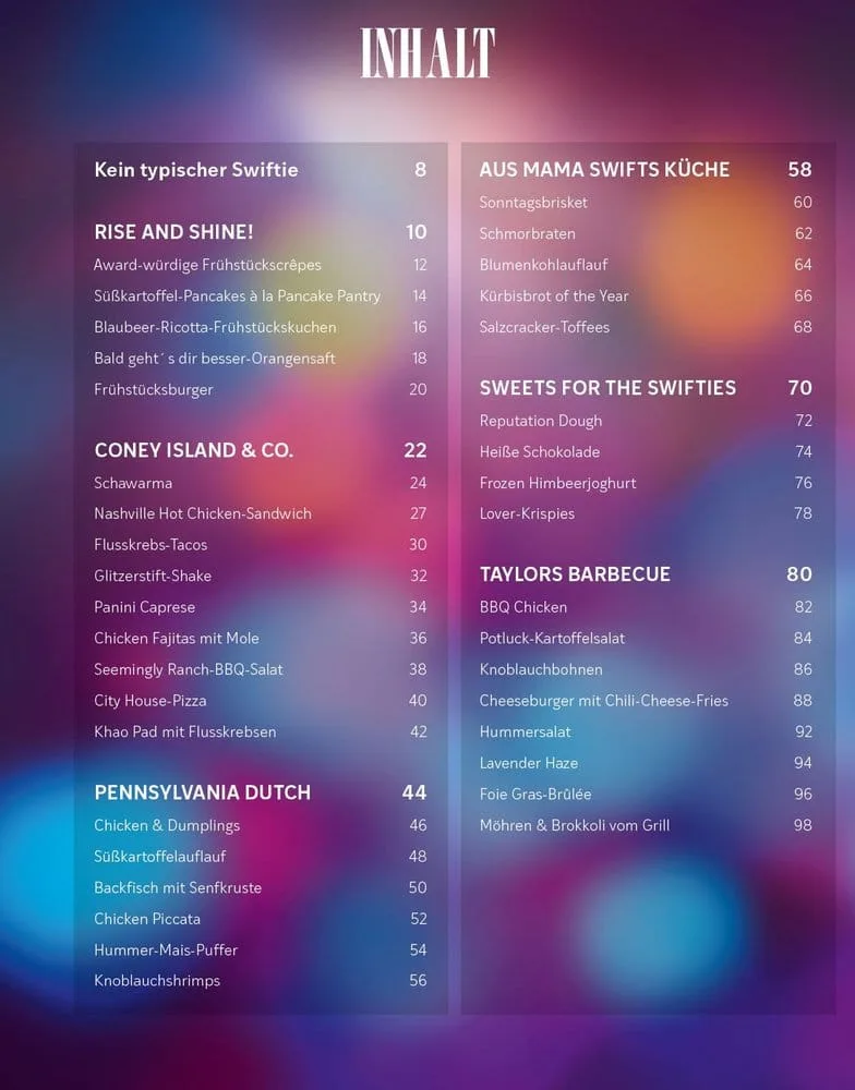 Taylor Swift Cookbook – Taylor’s Kitchen German Edition 2
