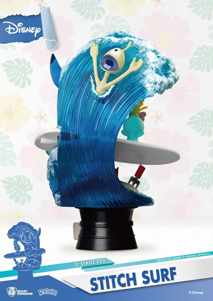 Disney PVC Diorama – D-Stage Summer Stitch Surf 15 cm 3