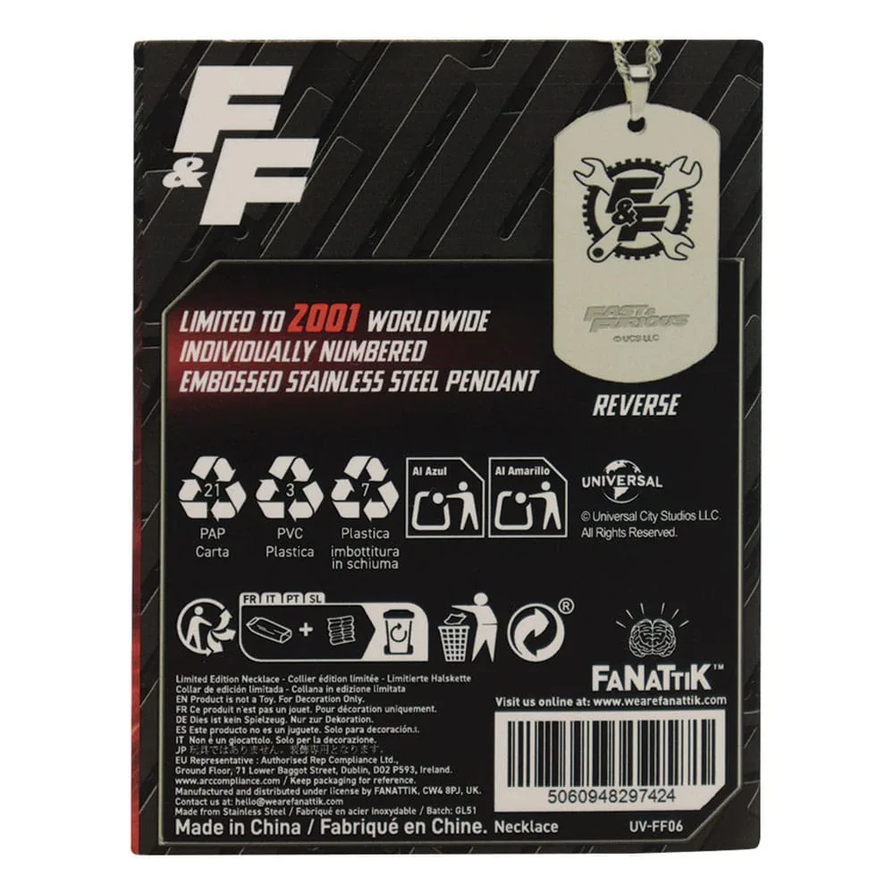 Fast & Furious Dog Tag – Numbered Edition 47 x 27 mm 7