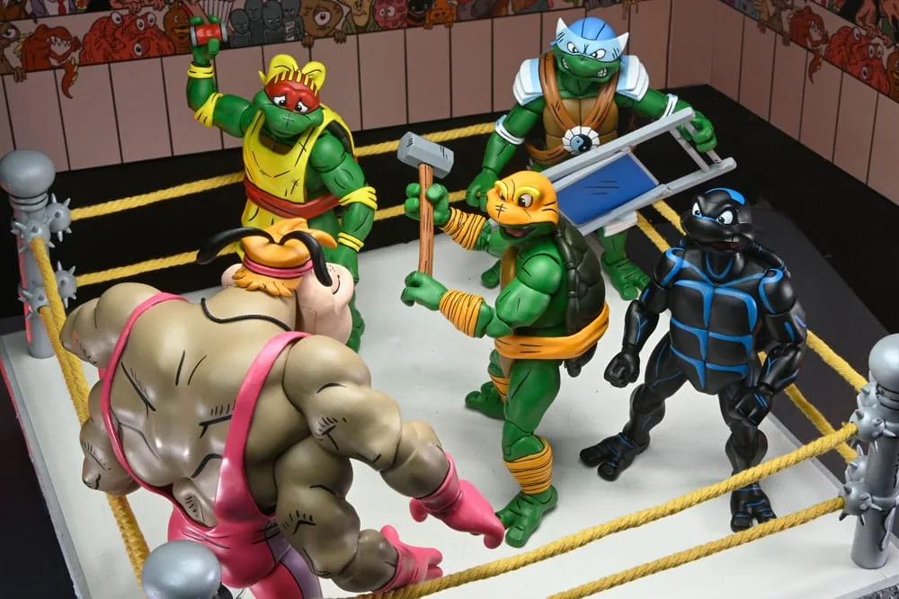 TMNT Action Figures – Stump Wrestling Turtles 4-Pack 18 cm 11
