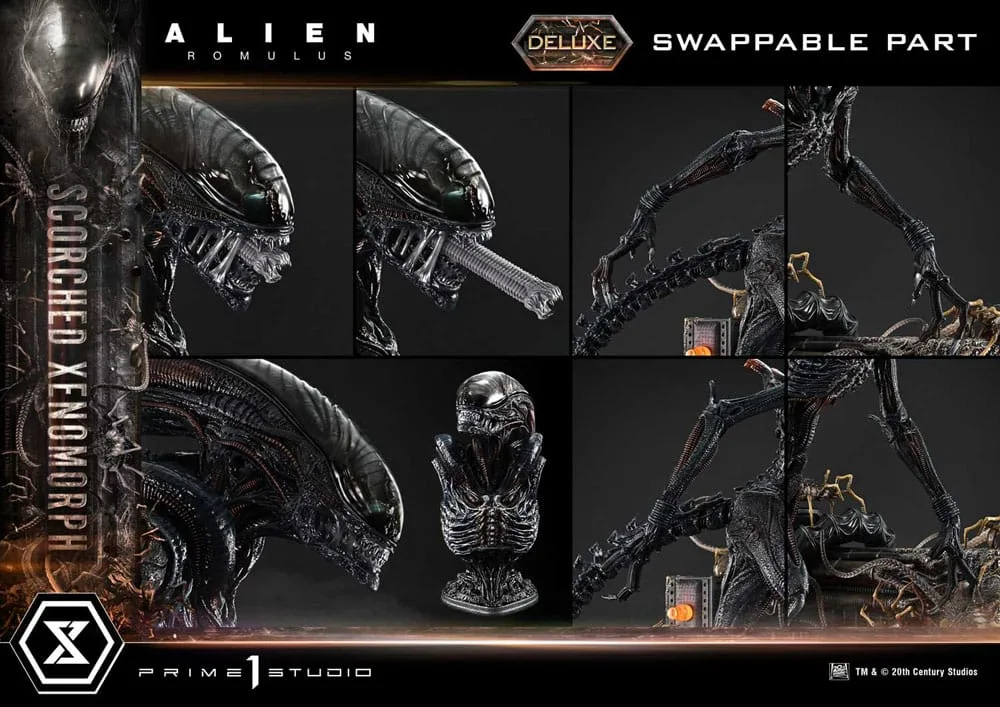 Alien Romulus Statue – Scorched Xenomorph Deluxe 98 cm 3