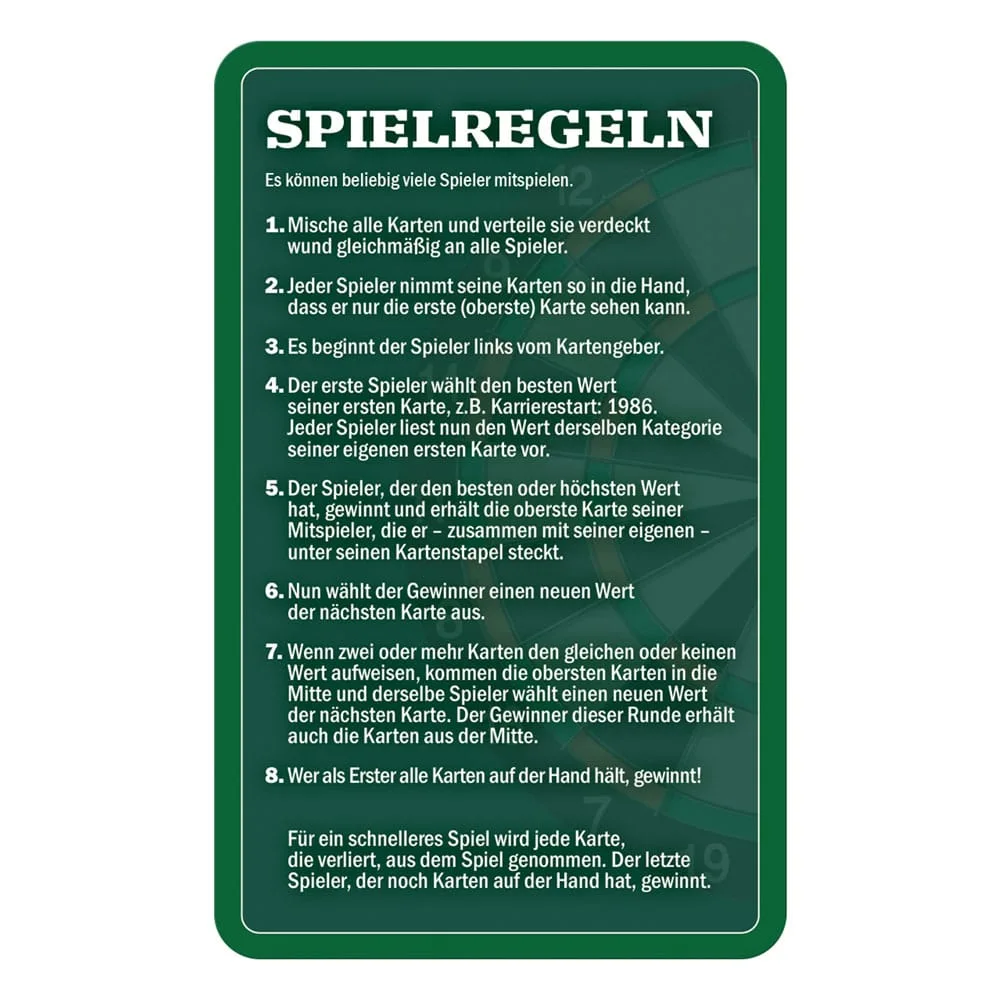 Darts Card Game – Top Trumps Collectables Legends German Edition 6
