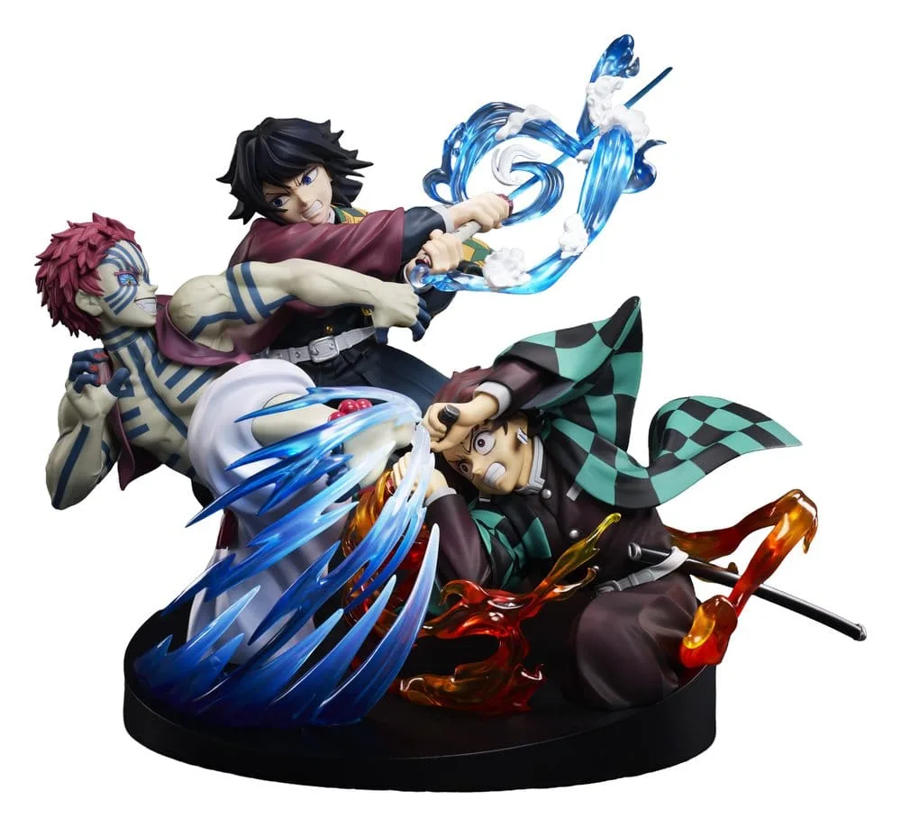 Demon Slayer PVC Figure – Tanjiro and Giyu with Akaza 13 cm