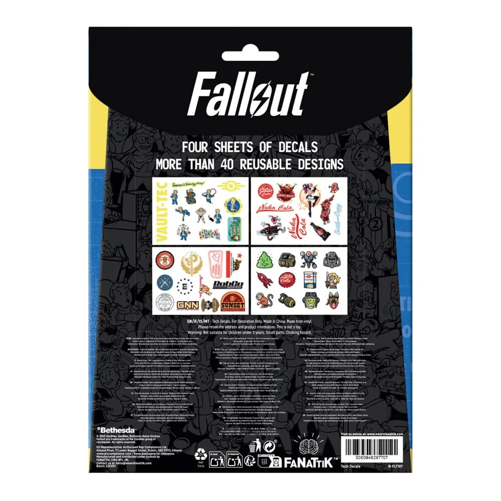 Fallout Sticker Pack – 4 Reusable Vinyl Sheets 4