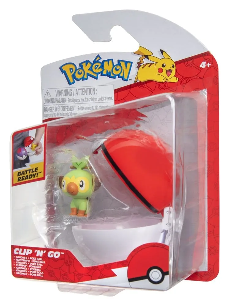 Pokémon Figure Set – Clip ‘n’ Go Grookey and Poké Ball 2