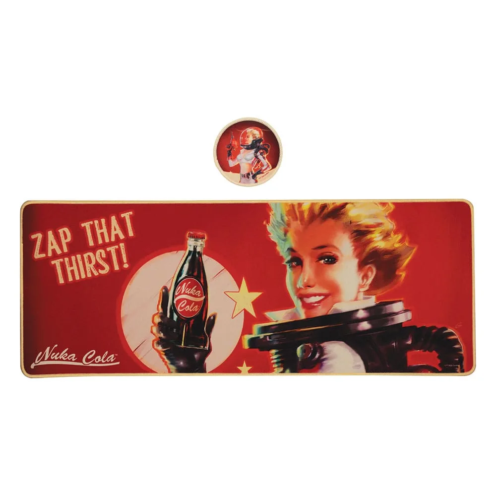 Fallout Desk Pad and Coaster Set – Nuka-Cola 80 x 30 cm