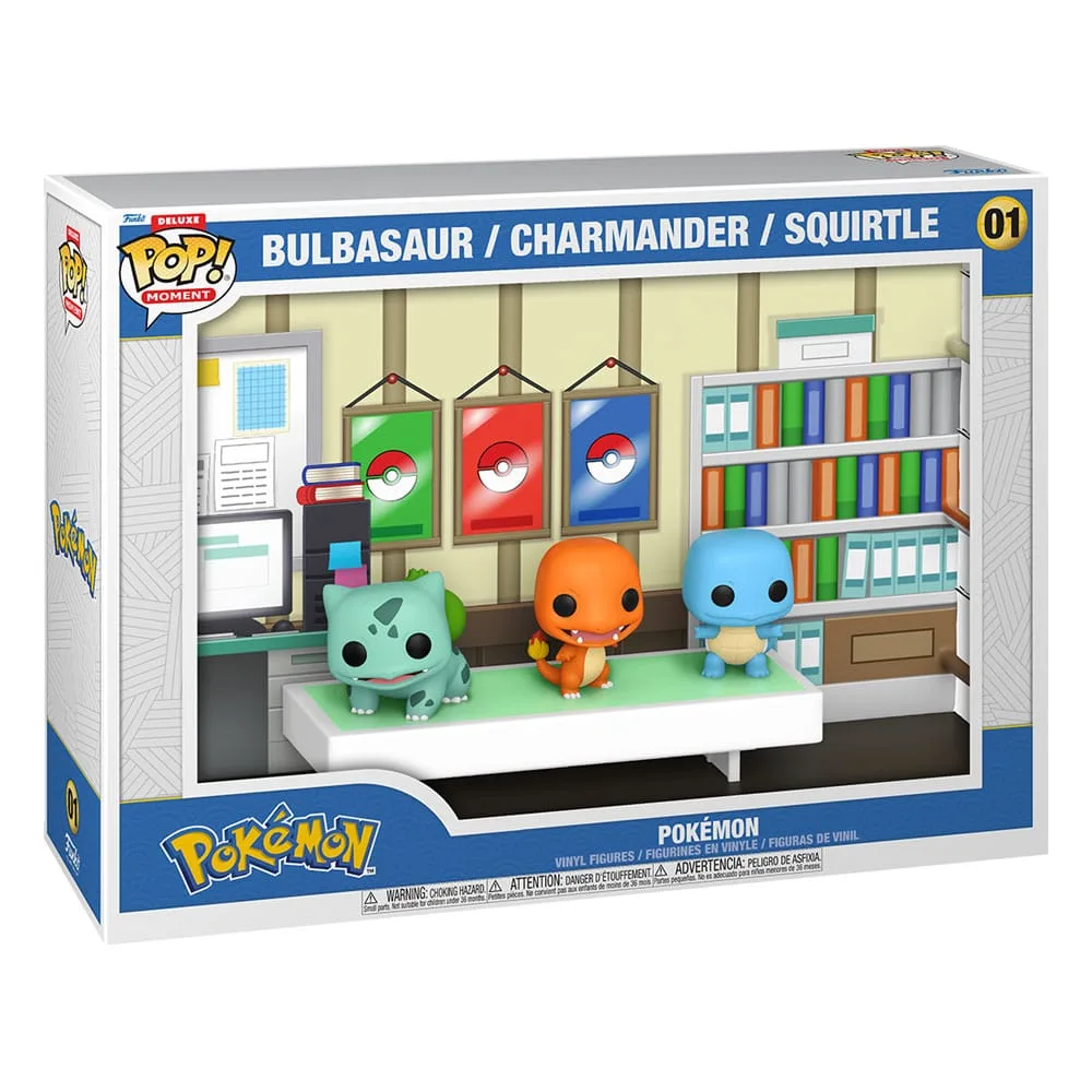Pokémon Vinyl Figures – Pop Moments Deluxe Starters 9 cm 2