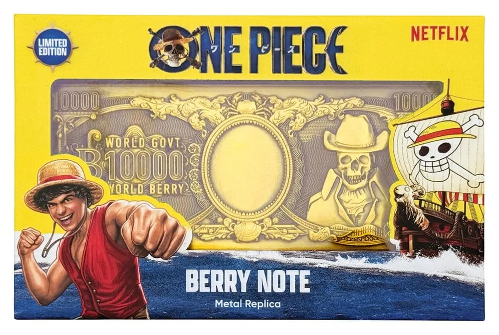 One Piece Metal Banknote Replica – 10,000 World Berry 6 x 15 cm 6