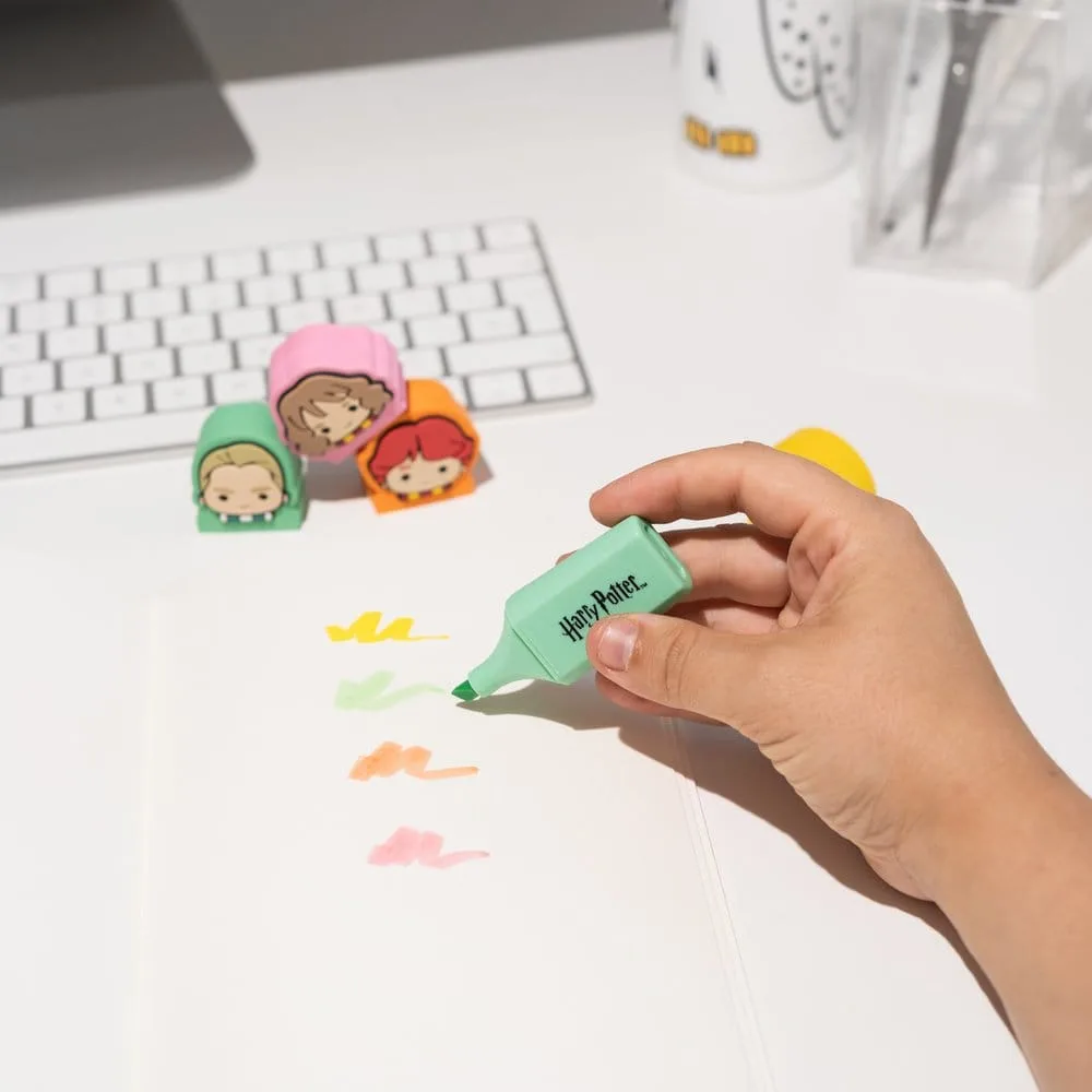 Harry Potter Highlighter Set – 4 Colours with 3D Toppers 3