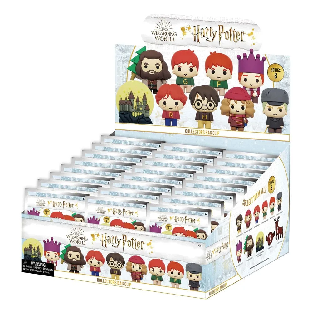 Harry Potter 3D PVC Bag Clips – Series 8 Display of 24