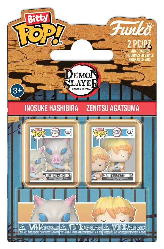 Demon Slayer Bitty Pop Figures – Inosuke and Zenitsu 2-Pack 2 cm