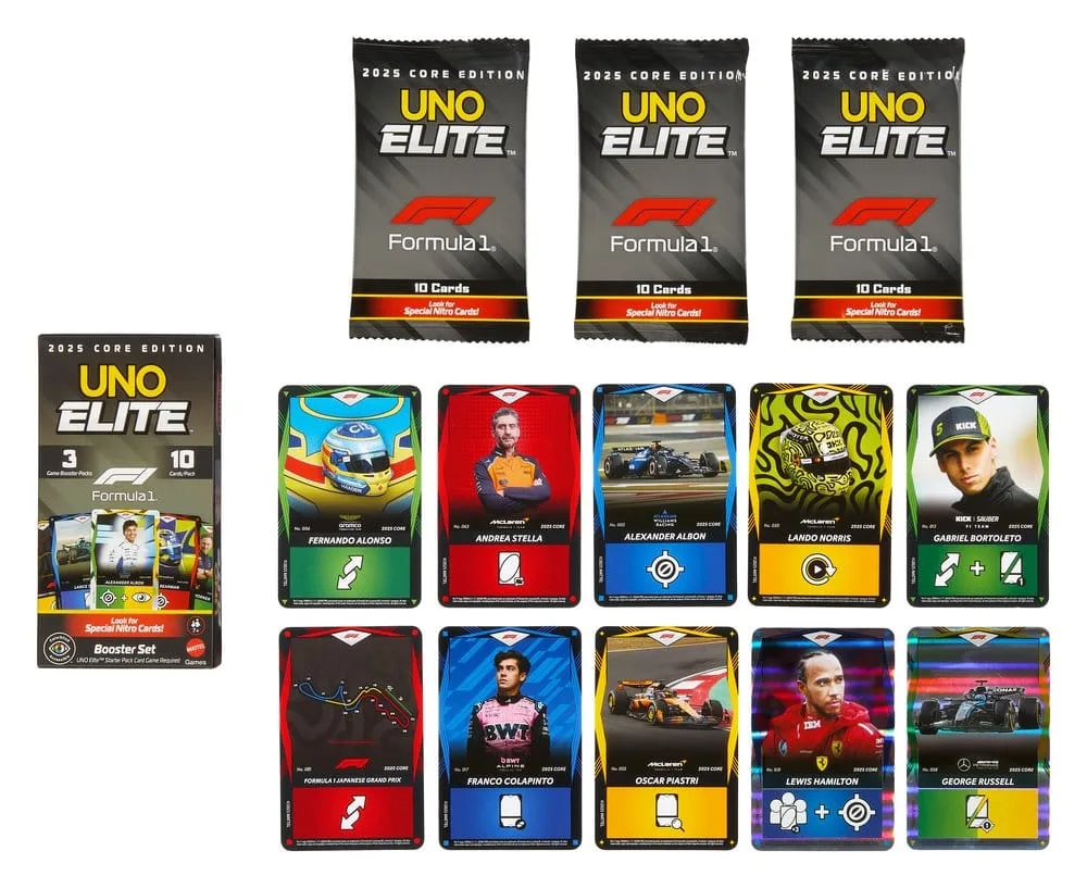 Formula 1 Card Game Expansion – UNO Elite F1 Booster Set 8